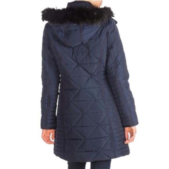 Guess Quilted Faux Fur-Trim Puffer Jacket - Picture 2 of 12